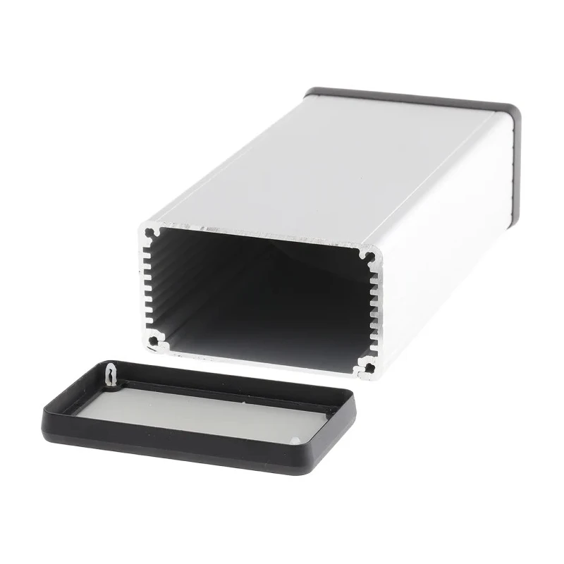 Hammond 1455 Series Silver Lid Aluminium Enclosure IP54 43 mm x 160 mm x 78 mm 1455K1601