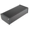 Hammond Black Aluminium Enclosure with Black Lid IP54 53 mm x 220 mm x 103 mm