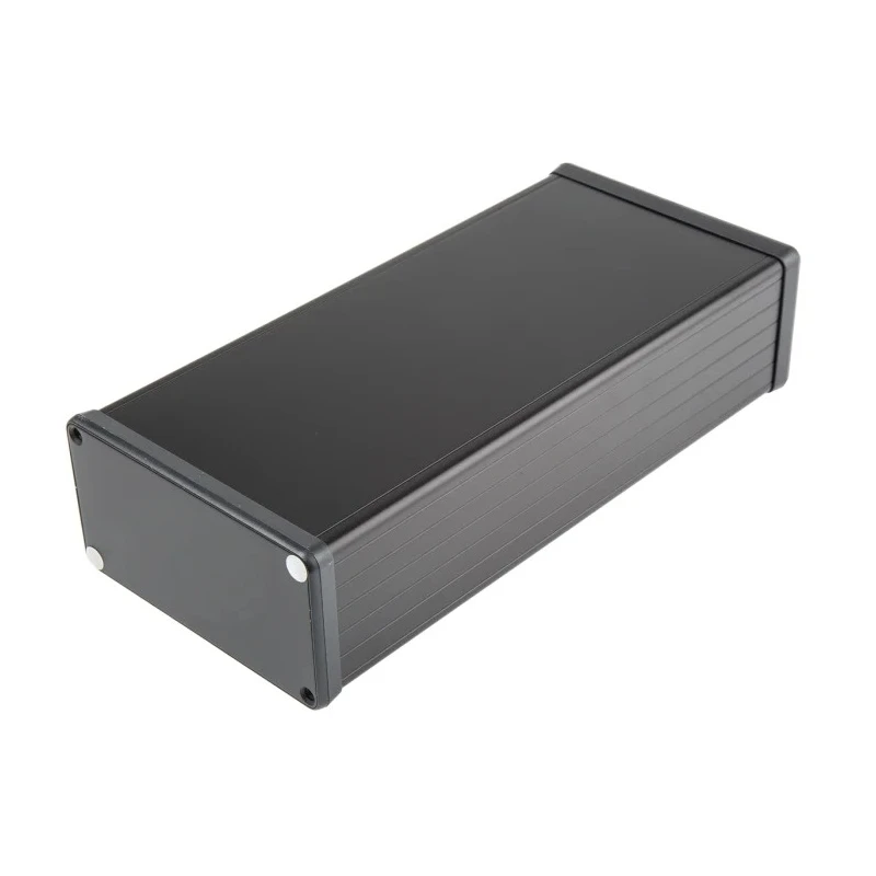 Hammond Black Aluminium Enclosure with Black Lid IP54 53 mm x 220 mm x 103 mm 