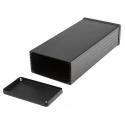Hammond Black Aluminium Enclosure with Black Lid IP54 53 mm x 220 mm x 103 mm 