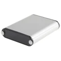 Hammond 1455 Series Aluminium Enclosure with Silver Body and Black Lid, IP54, 19 mm x 81 mm x 72 mm 1455B802