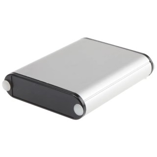 Hammond 1455 Series Aluminium Enclosure with Silver Body and Black Lid, IP54, 19 mm x 81 mm x 72 mm 1455B802