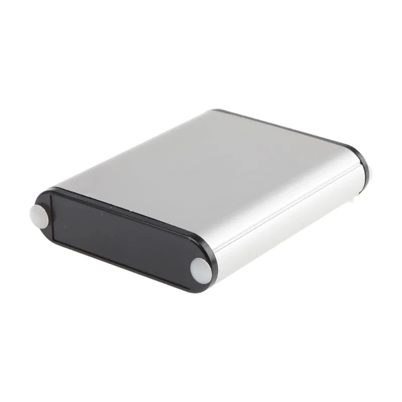Hammond 1455 Series Aluminium Enclosure with Silver Body and Black Lid, IP54, 19 mm x 81 mm x 72 mm 1455B802