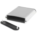 Hammond 1455 Series Aluminium Enclosure with Silver Body and Black Lid, IP54, 19 mm x 81 mm x 72 mm 1455B802