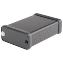 Hammond 1455 Series Aluminium Enclosure with Black Lid, IP54, 23 mm x 80 mm x 54 mm 1455C802BK
