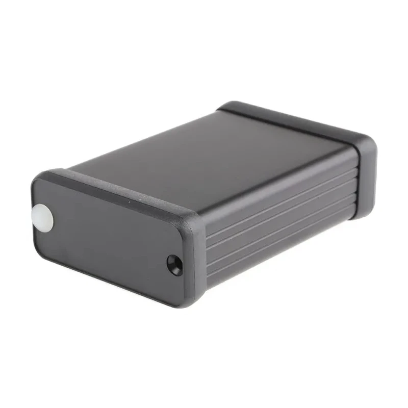 Hammond 1455 Series Aluminium Enclosure with Black Lid, IP54, 23 mm x 80 mm x 54 mm 1455C802BK