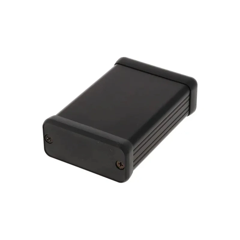 Hammond 1455 Series Aluminium Enclosure with Black Lid, IP54, 23 mm x 80 mm x 54 mm 1455C802BK