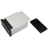 Hammond 1455 Series Aluminium Enclosure IP54 Silver Black Lid 53 mm x 120 mm x 103 mm 1455N1202