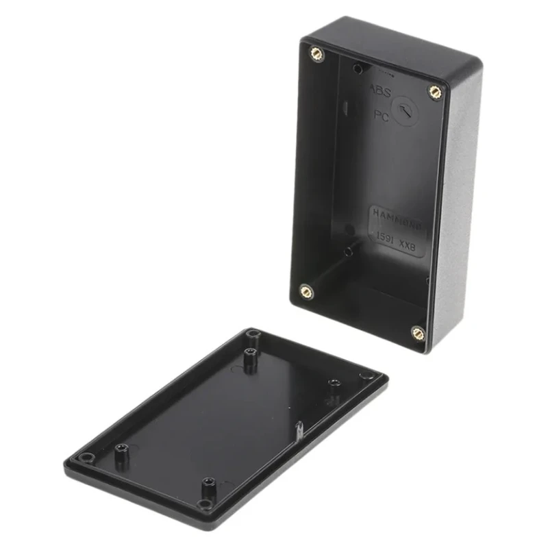 Hammond 1591 Series Black Black Lid Flame Retardant ABS Enclosure IP54, 28 mm x 113 mm x 63 mm 