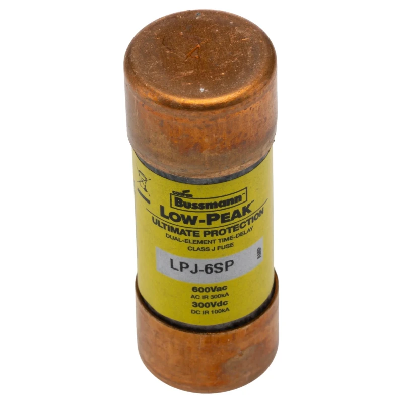Eaton 6A Time Delay T Cartridge Fuse 600V AC, 21 x 57 mm Cylindrical LPJ-6SP
