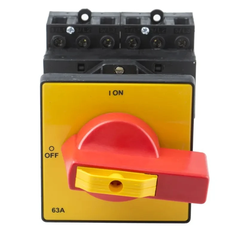 RS PRO 6-Pole DIN Rail Isolator Switch IP65, 80A, 45 kW IP65