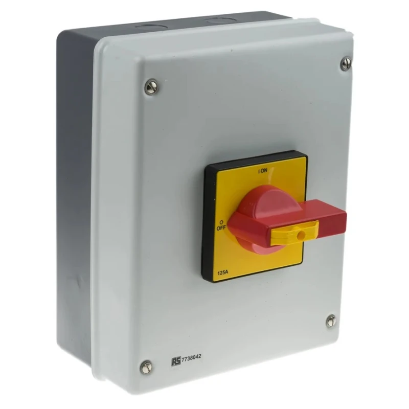 RS PRO 4-Pole Panel Mount Isolator Switch, IP54, 125A, 75 kW IP54