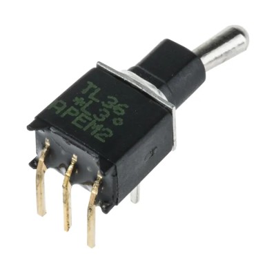 APEM Toggle Switch PCB Mount On-On SPDT Through Hole Terminal 20V DC 20V AC TL36W0050