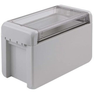 Bopla Bocube Series Light Grey Transparent Lid Polycarbonate Enclosure IP68 IP66 IK07 90 mm x 96023135 B 140809 PC-V0-G-7035