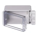 Bopla Bocube Series Light Grey Transparent Lid Polycarbonate Enclosure IP68 IP66 IK07 90 mm x 96023135 B 140809 PC-V0-G-7035