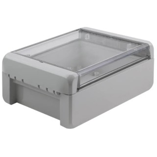 Bopla Bocube Series Polycarbonate General Purpose Enclosure Light Grey Transparent Lid, IP66 96023225 B 141306 PC-V0-G-7035