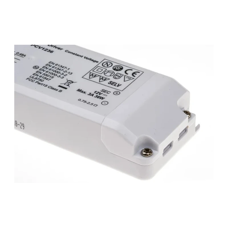 PowerLED 5 Output Indoor Constant Voltage LED Driver 12V 36W 3A PCV1236