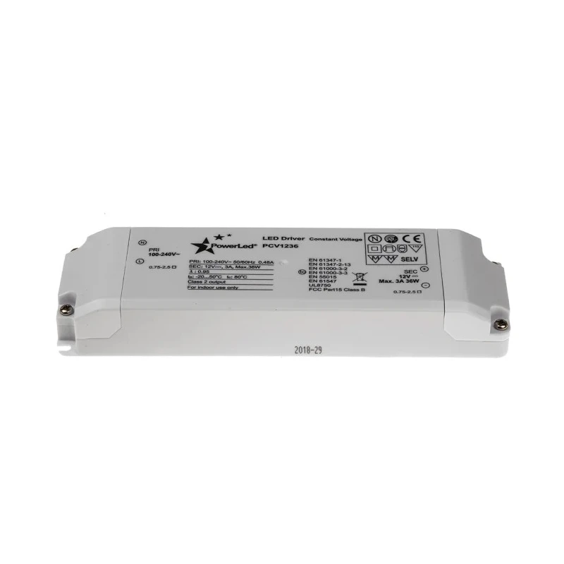 PowerLED 5 Output Indoor Constant Voltage LED Driver 12V 36W 3A PCV1236