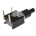 APEM TP Series Push Button Switch Momentary PCB Mount SPST Black Cylinder Actuator TP33W0080