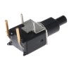 APEM TP Series Push Button Switch Momentary PCB Mount SPST Black Cylinder Actuator TP33W0080