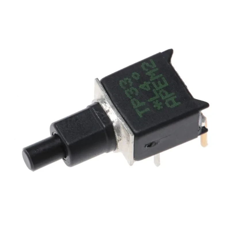 APEM TP Series Push Button Switch Momentary PCB Mount SPST Black Cylinder Actuator TP33W0080