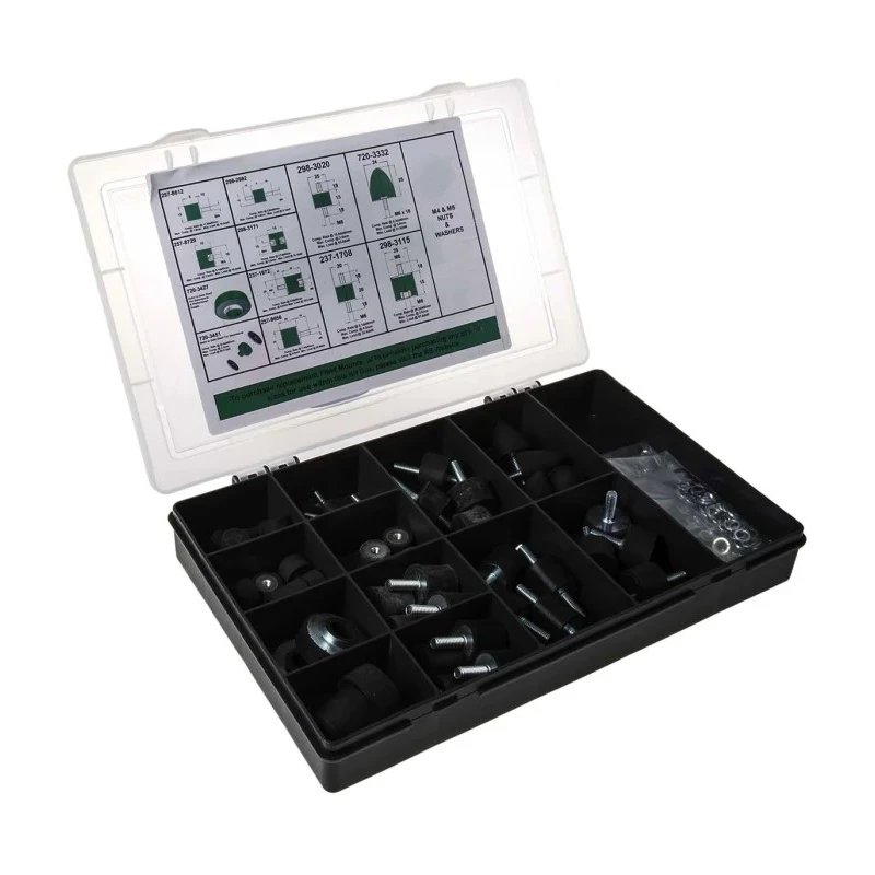 FIBET 8 Piece Anti-Vibration Kit Multiple-Use Natural Rubber Bobbin Mounts KIT3