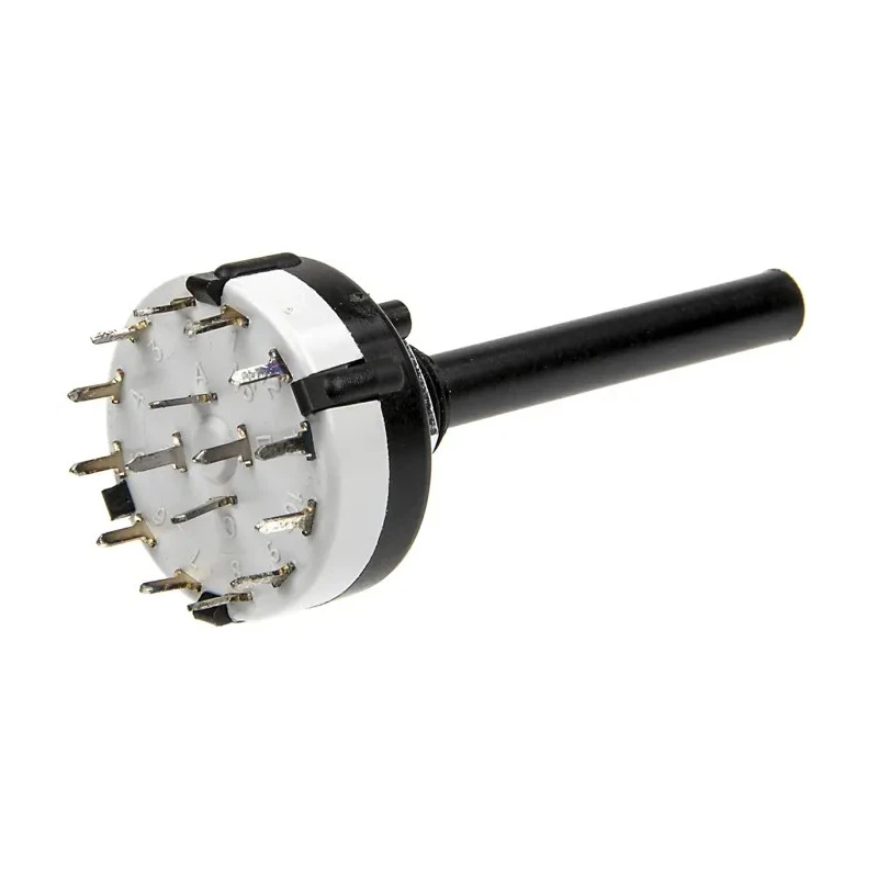 Lorlin 3 Position 4PST Rotary Switch 150mA 250V ac 24V dc Polyamide Housing Silver Actuator CK1052