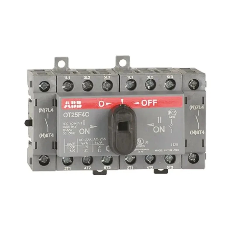 ABB 4-Pole DIN Rail Isolator Switch, IP20, 25A, 9 kW, Series OT OT25F4C 1SCA104877R1001