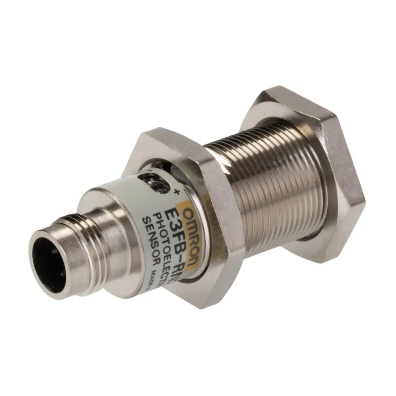 Omron Retroreflective Photoelectric Sensor, Barrel Style, 100 mm to 4 m Detection Range, NPN Output, IP69K IP67 E3FB-RN21