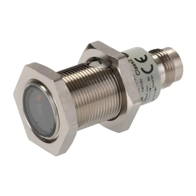 Omron Retroreflective Photoelectric Sensor, Barrel Style, 100 mm to 4 m Detection Range, NPN Output, IP69K IP67 E3FB-RN21