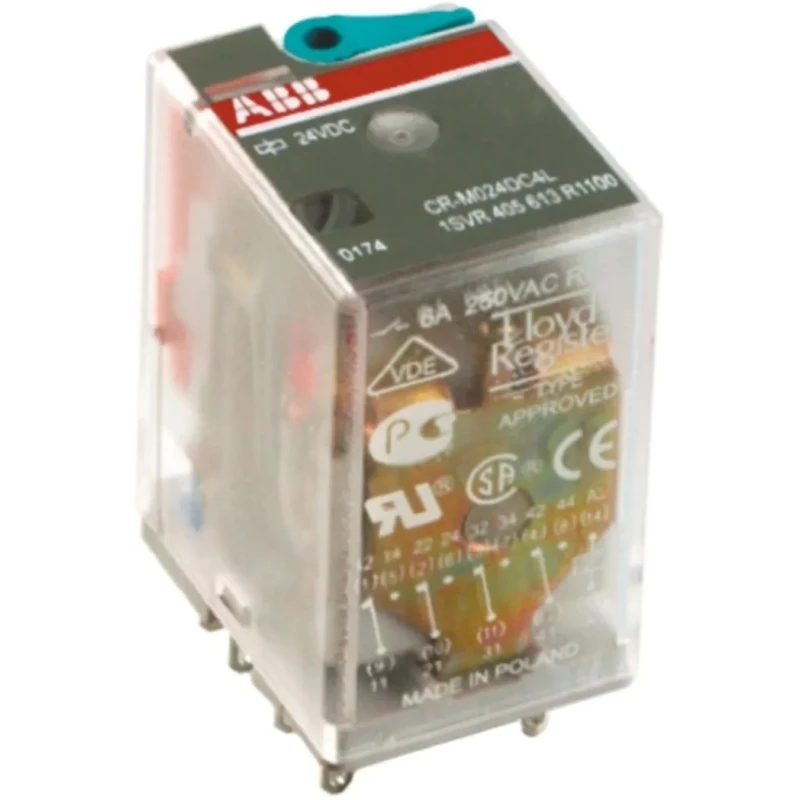 ABB Power Relay Panel Mount 230V AC Coil 6A Switching Current SPDT 1SVR405618R3100 CR-M230AC4LG