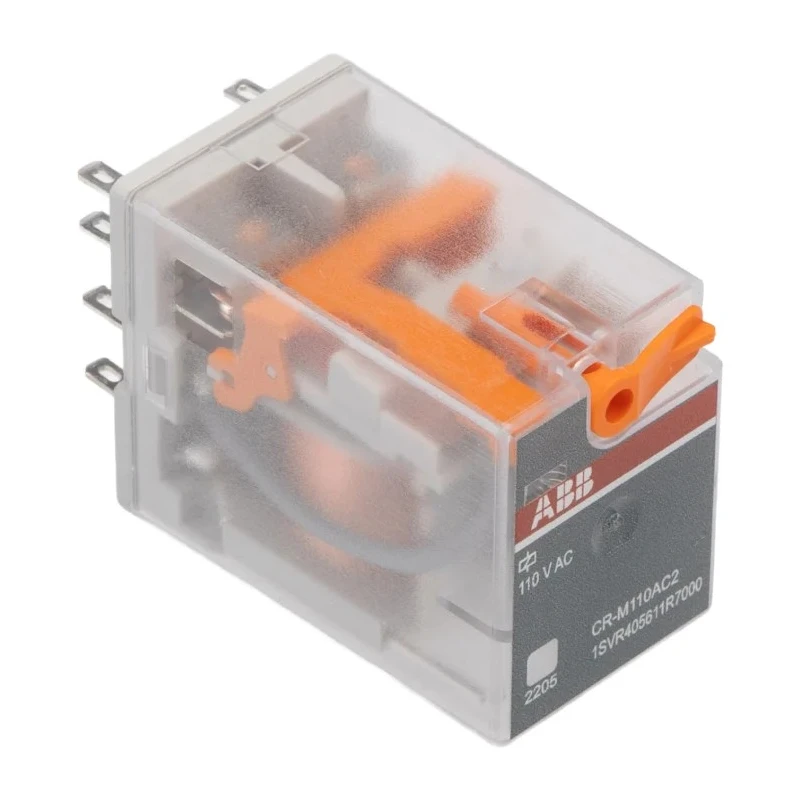 ABB Snap-On Interface Relay CRM Series 110V AC Coil, 12A Switching Current, SPDT Contact 1SVR405611R7000 CR-M110AC2