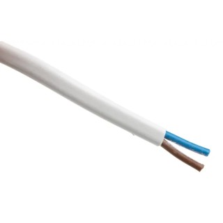 RS PRO 2 Core Power Cable White 0.75mm² 300V Flame Retardant PVC Insulated 100 m 775-6078