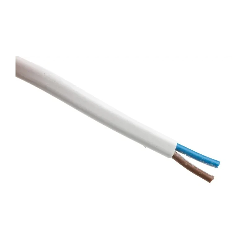RS PRO 2 Core Power Cable White 0.75mm² 300V Flame Retardant PVC Insulated 100 m 775-6078