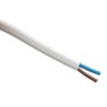 RS PRO 2 Core Power Cable White 0.75mm² 300V Flame Retardant PVC Insulated 100 m 775-6078