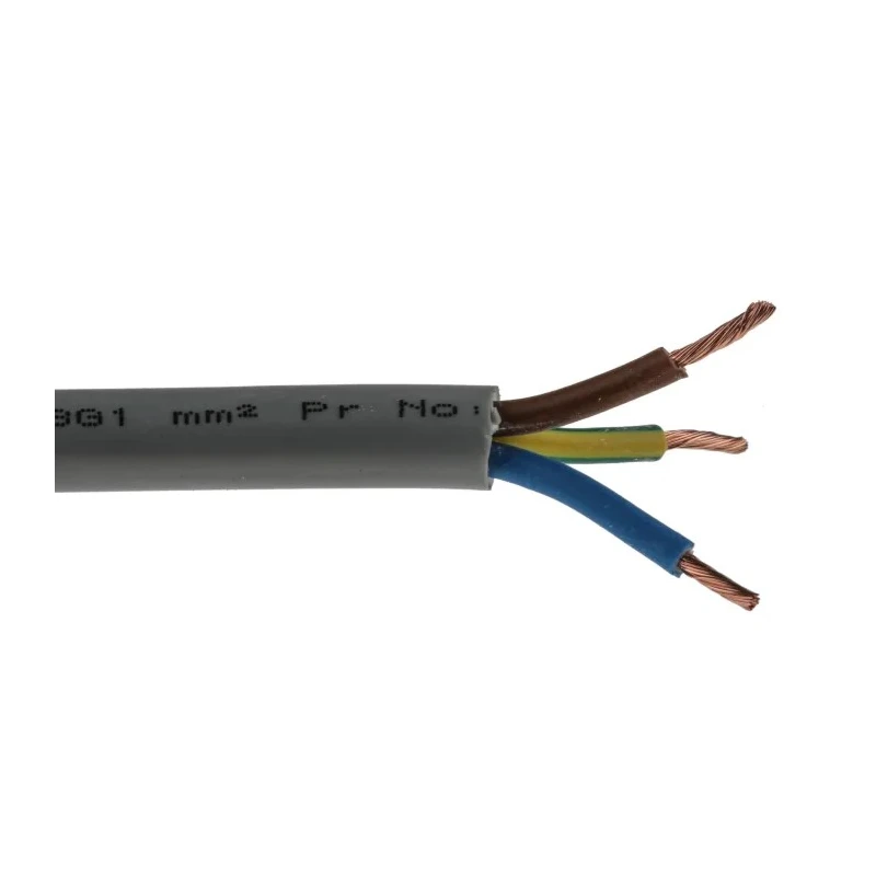 RS PRO 3 Core Grey Polyvinyl Chloride Power Cable 1 mm² 70 °C 100 m 300 V, 500 V 775-5889
