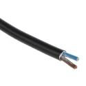 RS PRO 2 Core Power Cable, Black 1.5mm² 70 °C, 100 m Polyvinyl Chloride 775-6104