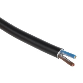 RS PRO 2 Core Power Cable, Black 1.5mm² 70 °C, 100 m Polyvinyl Chloride 775-6104