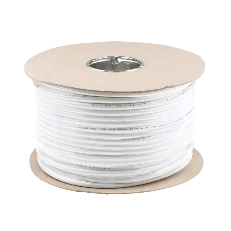 RS PRO 3 Core Power Cable White 1.5mm² PVC Jacket 70 °C 100 m 300/500V 775-6132