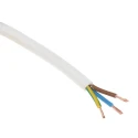 RS PRO 3 Core Power Cable White 1.5mm² PVC Jacket 70 °C 100 m 300/500V 775-6132