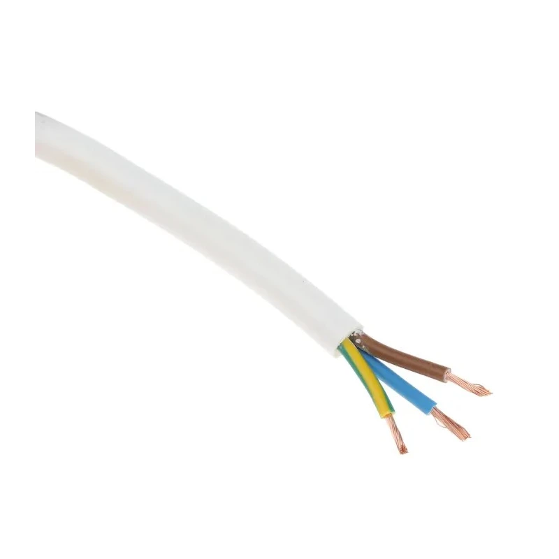 RS PRO 3 Core Power Cable White 1.5mm² PVC Jacket 70 °C 100 m 300/500V 775-6132