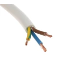 RS PRO 3 Core Power Cable White 1.5mm² PVC Jacket 70 °C 100 m 300/500V 775-6132