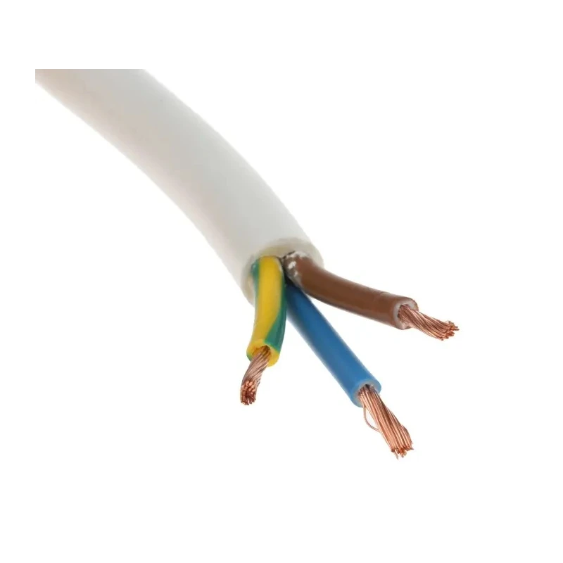 RS PRO 3 Core Power Cable White 1.5mm² PVC Jacket 70 °C 100 m 300/500V 775-6132
