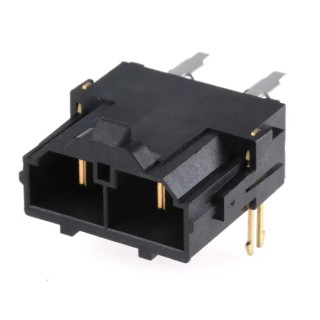 Molex Mini-Fit Sr Series Right Angle Through Hole PCB Header 2 Contacts 10 mm Pitch 1 Row Shrouded 42820-2223