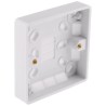 MK Electric RS PRO 1 Gang Urea Formaldehyde Back Box, BS Standard, IP20 Rating, Surface Mount, 86.6mm x 86.6mm x 775-8103