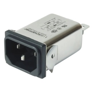 Schaffner 250V AC 15A Snap-in IEC Filter Male Faston FN9222S-15-06