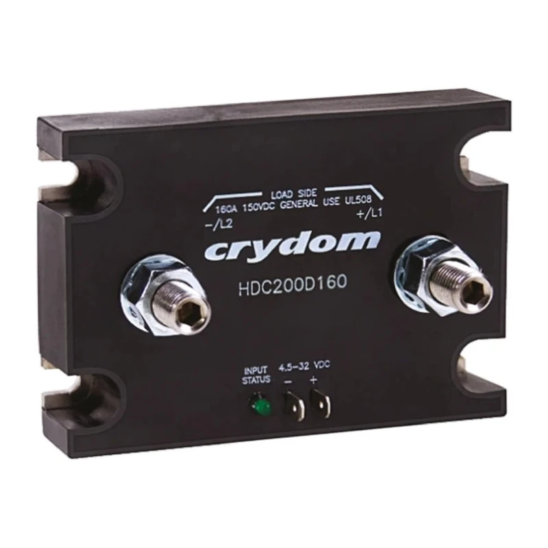 Crydom HDC Series Solid State Relay Panel Mount 120A Load Current 7-150V dc Load Voltage 4.5-32V dc Control HDC200D120