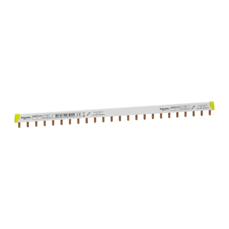 Schneider Electric Acti9 1 Phase Busbar 415 V AC, 100A Current Rating, 18mm Pitch, 24 Modules 