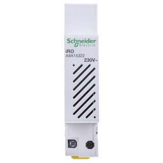 Schneider Electric Control Series Buzzer DIN Rail Mount, White, Polycarbonate Housing, IP20/IP40, 230V AC, 70 dB Sound Acti9