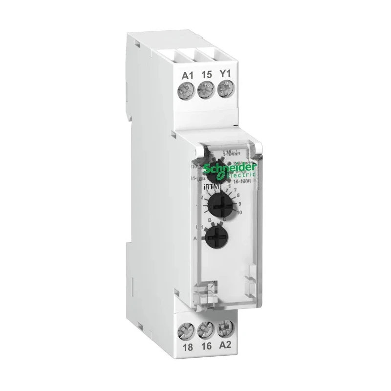 Schneider Electric IRTMF Series Multifunction DIN Rail Timer Relay, 1 Contact, 12 to 240 V DC/AC, 0.1 to 360000 A9E16070
